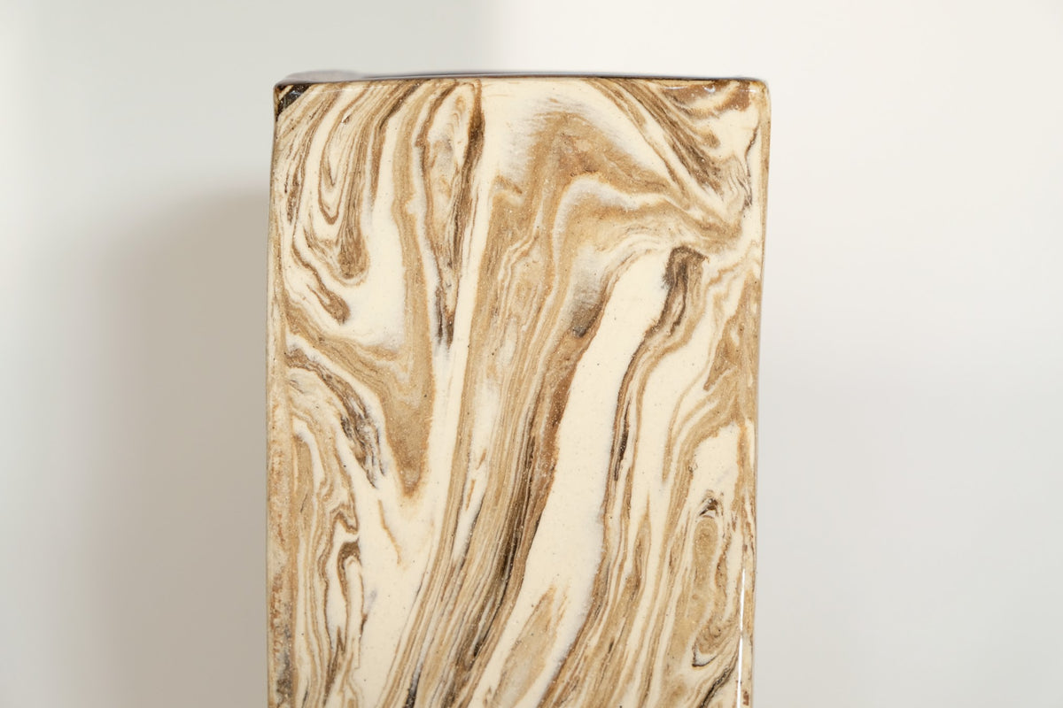 Slab Vase - Marbled Wood