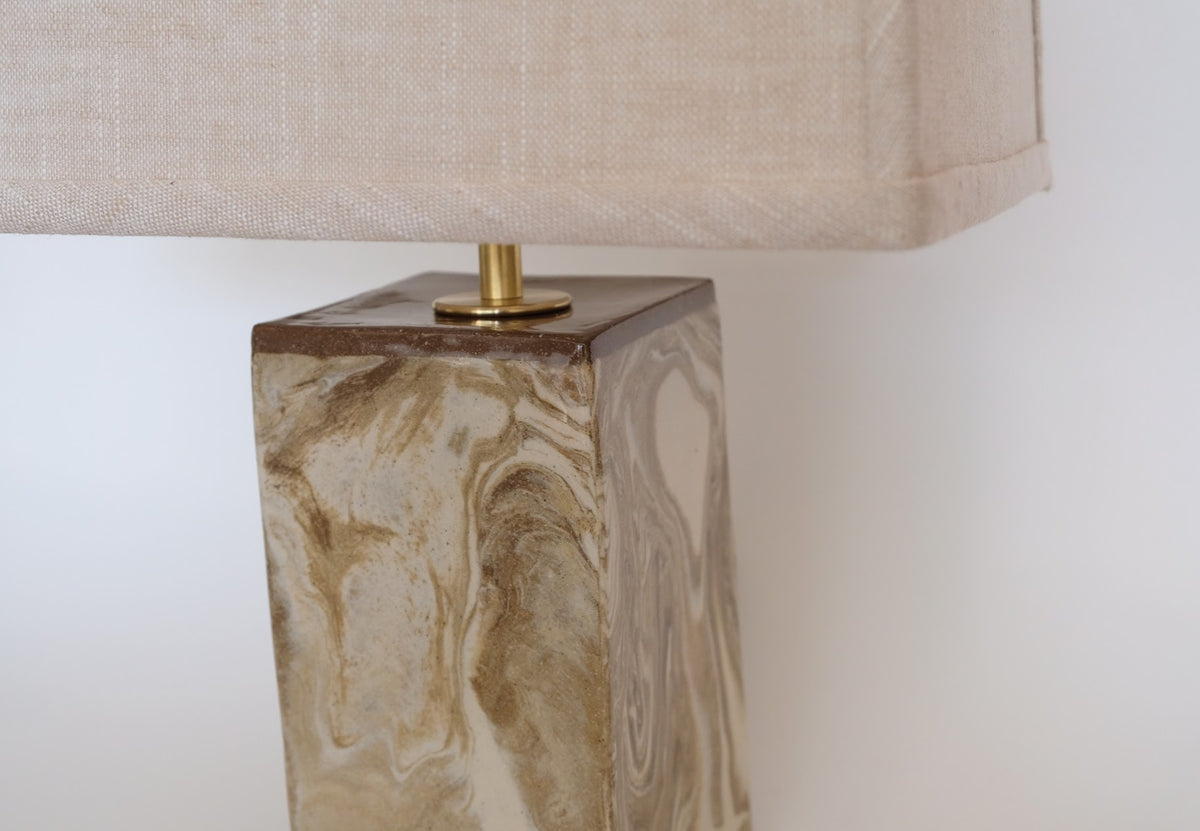 Small Slab Lamp - Marble Tide